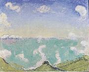 Landschaft bei Caux mit aufsteigenden Wolken Ferdinand Hodler